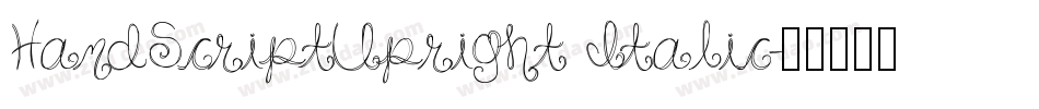 HandScriptUpright Italic字体转换